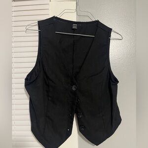 SHEIN Black Button-Up Vest